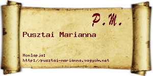 Pusztai Marianna névjegykártya