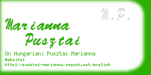 marianna pusztai business card
